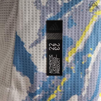 Camisa Real Madrid 22/23 Edição Especial Versão Jogador + Personalização Grátis - Branco/azul