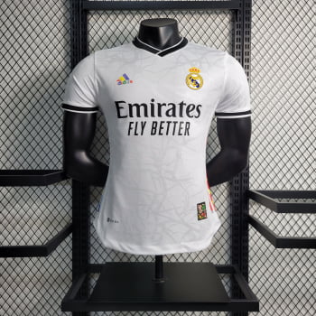 Camisa Real Madrid 23/24 Versão Jogador Ed. Especial Branca + Personalização Grátis Camisa Real Madrid 23/24 Versão Jogador Ed. Especial Branca + Personalização Grátis