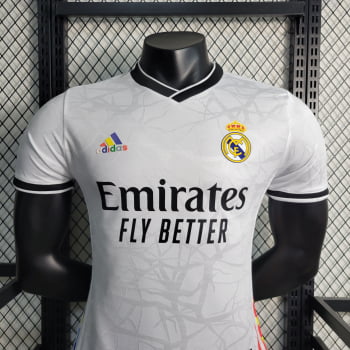 Camisa Real Madrid 23/24 Versão Jogador Ed. Especial Branca + Personalização Grátis