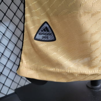 Camisa Real Madrid 23/24 Versão Jogador Ed. Especial Dourada + Personalização Grátis