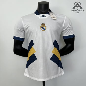 Camisa Real Madrid 23/24 Versão Jogador Ed. Especial Icon + Personalização Grátis Camisa Real Madrid 23/24 Versão Jogador Ed. Especial Icon + Personalização Grátis
