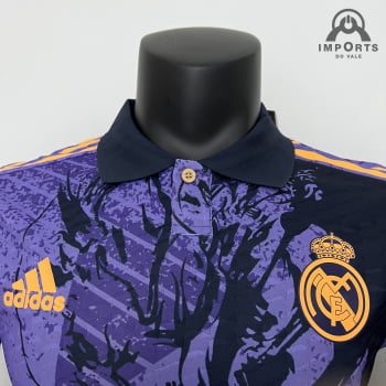 Camisa Real Madrid 23/24 Versão Jogador Ed. Especial Roxa/preta + Personalização Grátis Camisa Real Madrid 23/24 Versão Jogador Ed. Especial Roxa/preta + Personalização Grátis