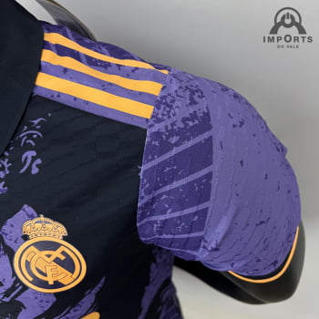 Camisa Real Madrid 23/24 Versão Jogador Ed. Especial Roxa/preta + Personalização Grátis