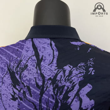 Camisa Real Madrid 23/24 Versão Jogador Ed. Especial Roxa/preta + Personalização Grátis