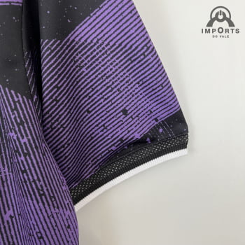 Camisa Real Madrid 23/24 Versão Torcedor Ed. Especial Preta/roxa + Personalização Grátis
