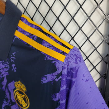 Camisa Gola Polo Real Madrid 23/24 Versão Torcedor Ed. Especial Roxa