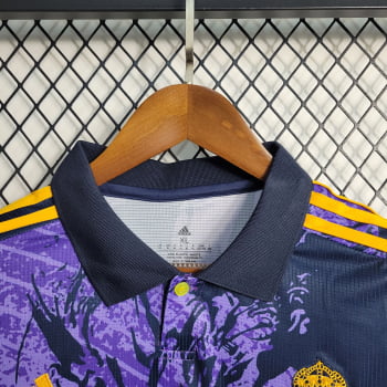 Camisa Gola Polo Real Madrid 23/24 Versão Torcedor Ed. Especial Roxa