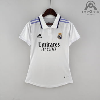 Camisa Real Madrid I 22/23 Versão Feminina + Personalização Grátis