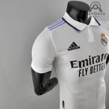 Camisa Real Madrid l 22/23 Versão Jogador + Personalização Grátis