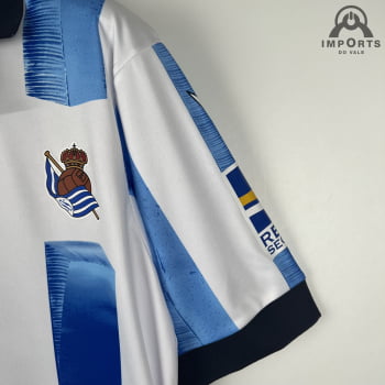 Camisa Real Sociedad I 23/24 Versão Torcedor + Personalização Grátis