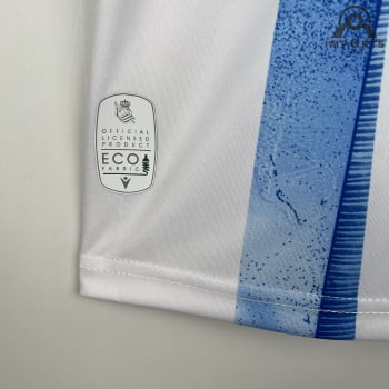 Camisa Real Sociedad I 23/24 Versão Torcedor + Personalização Grátis