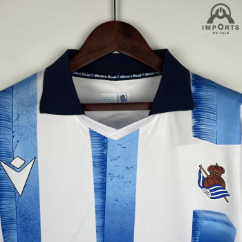 Camisa Real Sociedad I 23/24 Versão Torcedor + Personalização Grátis
