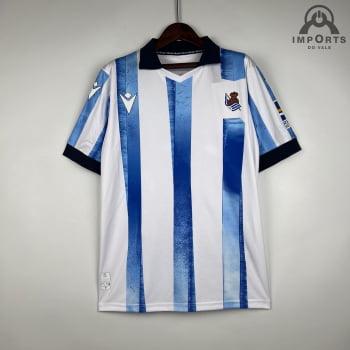 Camisa Real Sociedad I 23/24 Versão Torcedor + Personalização Grátis Camisa Real Sociedad I 23/24 Versão Torcedor + Personalização Grátis