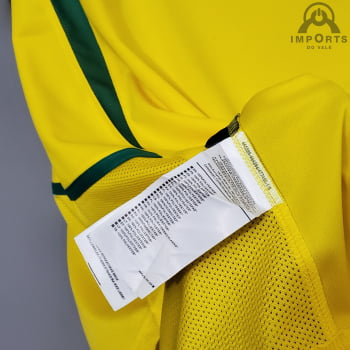 Camisa Retrô da Seleção Brasileira I 2002 Versão Torcedor + Personalização Grátis