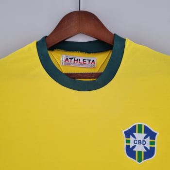 Camisa Retrô da Seleção Brasileira I 1970 Versão Torcedor + Personalização Grátis