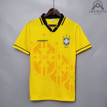 Camisa Retrô da Seleção Brasileira I 93/94 Versão Torcedor + Personalização Grátis