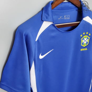 Camisa Retrô da Seleção Brasileira II 2002 Versão Torcedor + Personalização Grátis