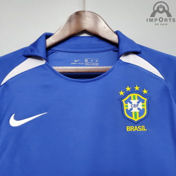 Camisa Retrô da Seleção Brasileira II 2002 Versão Torcedor + Personalização Grátis