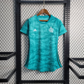 Camisa Retrô Flamengo 19/20 Versão Feminina Goleiro + Personalização Grátis 