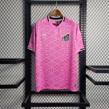 Camisa Santos 22/23 Versão Torcedor Ed. Especial Outubro Rosa + Personalização Grátis