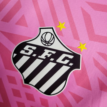 Camisa Santos 22/23 Versão Torcedor Ed. Especial Outubro Rosa + Personalização Grátis