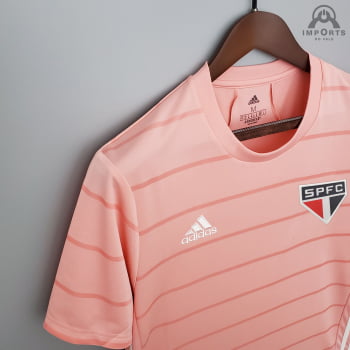 Camisa São Paulo 21/22 Ed. Especial Outubro Rosa Versão Torcedor + Personalização Grátis