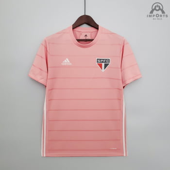 Camisa São Paulo 21/22 Ed. Especial Outubro Rosa Versão Torcedor + Personalização Grátis