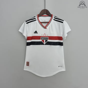 Camisa São Paulo I 22/23 Versão Feminina + Personalização Grátis