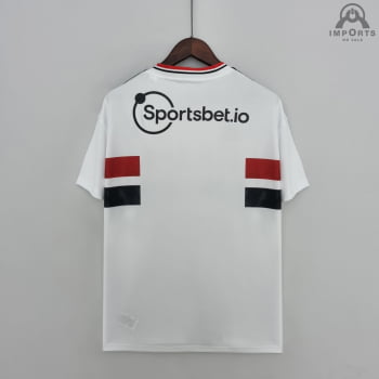 Camisa São Paulo I 22/23 + Versão Torcedor + Patrocínios + Personalização Grátis