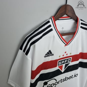 Camisa São Paulo I 22/23 + Versão Torcedor + Patrocínios + Personalização Grátis