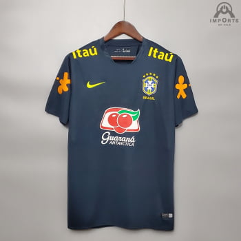 Camisa Seleção Brasileira 20/21 Treino - Chumbo Camisa Seleção Brasileira 20/21 Treino - Chumbo