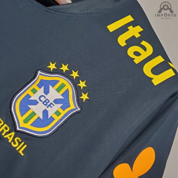 Camisa Seleção Brasileira 20/21 Treino - Chumbo Camisa Seleção Brasileira 20/21 Treino - Chumbo