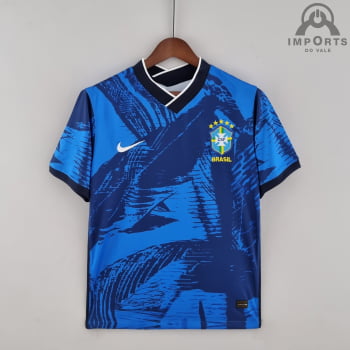 Camisa Seleção Brasileira 2022 Versão Torcedor Clássica Azul + Personalização Grátis Camisa Seleção Brasileira 2022 Versão Torcedor Clássica Azul + Personalização Grátis
