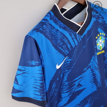 Camisa Seleção Brasileira 2022 Versão Torcedor Clássica Azul + Personalização Grátis