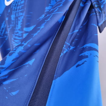 Camisa Seleção Brasileira 2022 Versão Torcedor Clássica Azul + Personalização Grátis