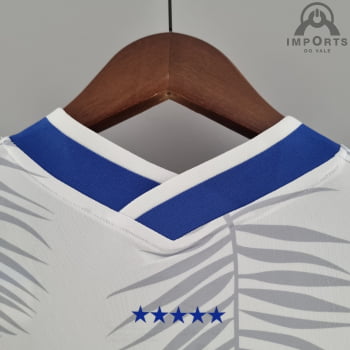 Camisa da Seleção Brasileira 2022 Clássica Branca Versão Torcedor + Personalização Grátis 