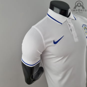Camisa da Seleção Brasileira 2022 Gola Polo Branca