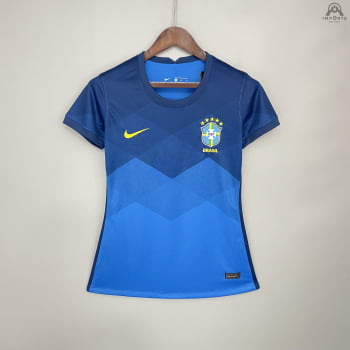 Camisa Seleção Brasileira II 20/21 Versão Feminina + Personalização Grátis Camisa Seleção Brasileira II 20/21 Versão Feminina + Personalização Grátis