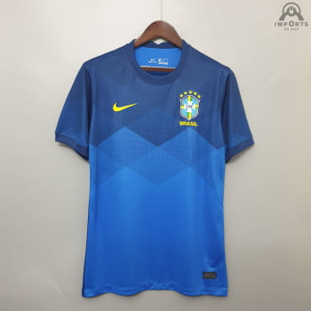 Camisa Seleção Brasileira II 20/21 Versão Torcedor + Personalização Grátis Camisa Seleção Brasileira II 20/21 Versão Torcedor + Personalização Grátis