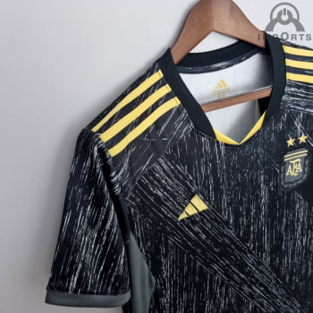 Camisa da Seleção Argentina 2022 Comemorativa Black Versão Torcedor + Personalização Grátis