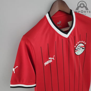 Camisa da Seleção Egípcia l 2022 Versão Torcedor + Personalização Grátis