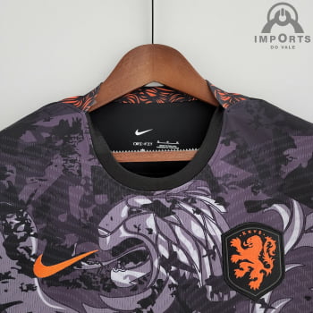 Camisa da Seleção Holandesa 2022 Versão Torcedor Ed. Especial - Preta