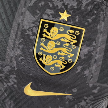 Camisa da Seleção Inglesa 2022 Versão Jogador Preta + Personalização Grátis Camisa da Seleção Inglesa 2022 Versão Jogador Preta + Personalização Grátis