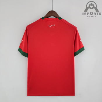 Camisa da Seleção Marroquina l 2022 Versão Torcedor + Personalização Grátis