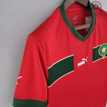 Camisa da Seleção Marroquina l 2022 Versão Torcedor + Personalização Grátis
