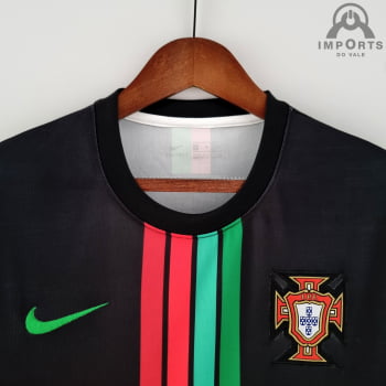 Camisa da Seleção Portuguesa 2022 Concept Preta Versão Torcedor + Personalização Grátis