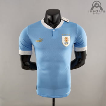 Camisa da seleção Uruguaia l 2022 Versão Jogador+ Personalização Gátis