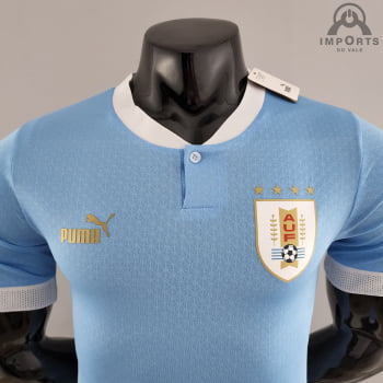 Camisa da seleção Uruguaia l 2022 Versão Jogador+ Personalização Gátis