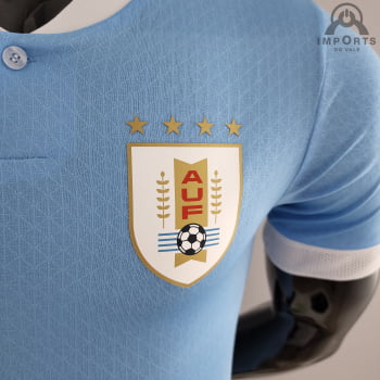 Camisa da seleção Uruguaia l 2022 Versão Jogador+ Personalização Gátis