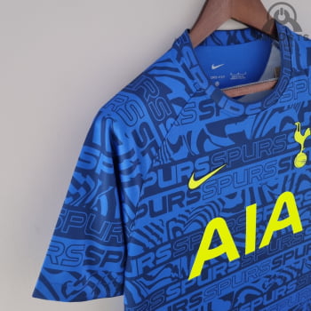 Camisa Tottenham 22/23 Versão Torcedor Ed. Especial Azul + Personalização Grátis 